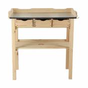 Esschert Design - Table à rempoter 3 tiroirs bois