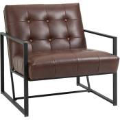 Homcom - Fauteuil lounge Chesterfield assise dossier