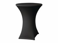 Housse de table extensible noire d2 samba pour mange-debout - -