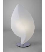 Lampe de Table Natura 2 Ampoules E27 Large Indoor, chrome poli/blanc opal