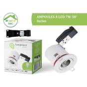 Lampesecoenergie - Spot Encastrable bbc Orientable diametre 100mm avec douille et ampoule GU10 7W Blanc Neutre