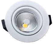 Leclubled - led 10W bbc RT2012 Orientable Dimmable 220V Extraplat - Blanc du Jour 6000K