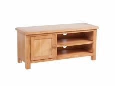 Meuble tv | banc tv armoire de rangement 103 x 36 x 46 cm bois de chêne solide meuble pro frco48301