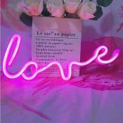 Neon Art Love Signs Light led Love Kids Gift-Decorative Marquee Sign for Wall Room Wedding Party Bar Pub Hotel Beach Recreational (Rose) Groofoo