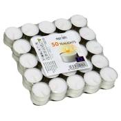 Pack 50 Bougies Blanches 12gr. Magic Lights