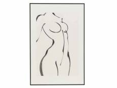 Paris prix - cadre photo "femme qui dessine" 60x90cm blanc