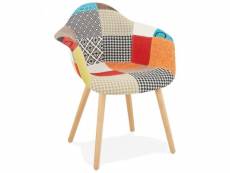 Paris prix - fauteuil patchwork "méli-mélo" 80cm multicolore