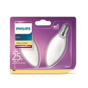 Philips LED Warm White E14 2,2W=25W 250 Lumen (2 Pcs.) (550504)