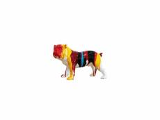 Sculpture chien bulldog multicolore en résine - balto 75087944