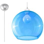 Sollux - Suspension boule bleue l: 30, b: 30 h: 80, E27, dimmable