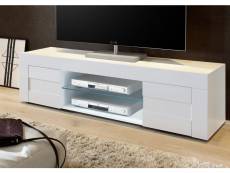 Subleem meuble tv 180cm 2 portes aragona blanc laqué