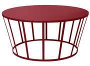 Table basse Hollo / Ø 70 x H 33 cm - Petite Friture rouge en métal
