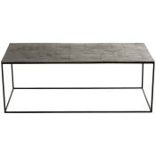 Table basse rectangulaire en métal de style contemporain