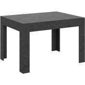 Table extensible 90x120/180 cm Bibi Spatolato Anthracite