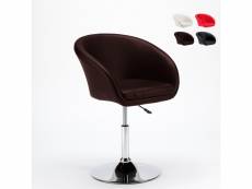 Tabouret fauteuil de bar cuisine et salon en similicuir design moderne austin - marron Superstool