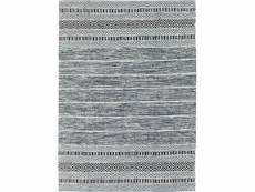 Tapis terra cotton 120 x 170 cm - blanc, noir bande
