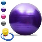 Tuserxln - Ballon de yoga, anti-éclatement, épaissi, stabilité, ballon d'équilibre, pilates, barre, physiothérapie, ballon d'exercice, cadeau, pompe