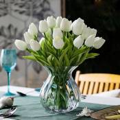 Umnuou - Bouquet de 10 tulipes artificielles superbes