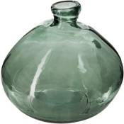 Vase rond verre recyclé vert kaki D45cm Atmosphera