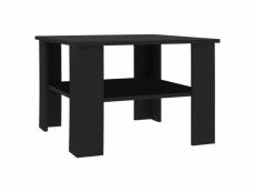 Vidaxl table basse noir 60 x 60 x 42 cm aggloméré