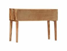 Vidaxl table console 120 x 35 x 76 cm bois d'acacia massif 282741