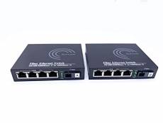Elfcam® - Lot de 2 Convertisseur Fibre Ethernet, Convertisseur