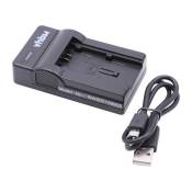 vhbw Chargeur USB de batterie compatible avec Canon Legria HF R88, HF R67, HF R77, HF R56, R506 batterie appareil photo digital,