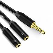 JeoPoom Adaptateur Audio Câble 3,5mm, Mâle vers Double