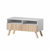 Siena Wood – Meuble TV/Table Basse TV (100 cm, Blanc