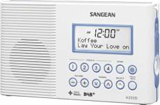 Sangean H203D Radio/Radio-réveil, Blanc