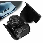 MegaGear MegaGear - HOUSSE DE PROTECTION - Etui souple en cuir pour, Housse pour Sony Alpha A6000 avec 16-50mm Noir
