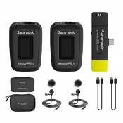 Saramonic Blink500 Pro B6 Microphone Cravate sans Fil à Double Canal pour téléphone USB-C Android Tablette pour Ordinateur Portable Enregistrement Aud