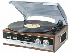 Soundmaster PL-186 Tourne-disque Argent, Transparent,