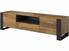 Bim furniture nunki meuble tv bas en chêne anthracite