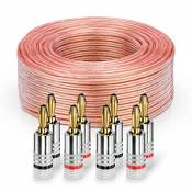 sonero® 100 mètres 2x2.50mm² CCA câble de Haut-Parleur/câble