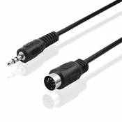 "BestPlug" 1,5 m Câble audio stéréo AUX IN OUT Prise