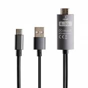 Connect Cable Type C vers HDMI avec Recharge USB 2M