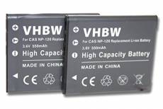 2X Batteries vhbw Li-ION 550mAh (3.6V) adaptées pour