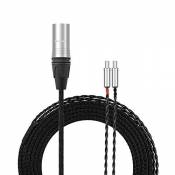 GEEKRIA 5N Single-Crystal Copper Upgrade Câble Audio de Remplacement pour Casque HD800 HD800S HD820, Rechange Câble, Headphone Replacement Cable (XLR,