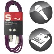 CABLE XLR 3 BROCHES MALE FEMELLE LONG 10 METRES GAINE VIOLET