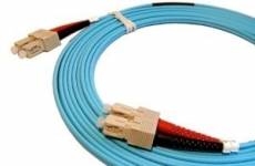 Cables UK SC/SC Duplex OM4 50/125 Aqua à fibres multimodales-Bleu