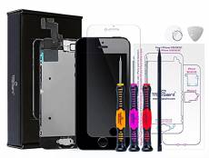 Trop Saint® Écran pour iPhone SE (2016) Noir - LCD Complet - Kit de Réparation Premium avec Notice, Outils, Patron de Repérage Magnetique et Verre Tre