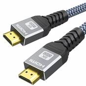 Câble HDMI 2.1 8K 2m, YOJOCK 8K@60Hz&4K@120Hz/144Hz