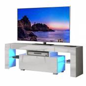 Meuble TV LED - Brillant - Lumière Bleu - Meuble TV