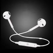 Sans fil Casque d'écoute Bluetooth écouteur S6 Blanc