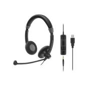 Sennheiser SC 75 USB MS Culture Plus Mobile casque sur-oreille noir