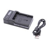 vhbw chargeur micro USB avec câble pour caméra Panasonic PV-GS50, PV-GS50S, PV-GS55, PV-GS70, SDR-H20, SDR-H250, SDR-H280, SDR-H40,