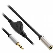 InLine® Câble Audio Slim Fiche mâle 3,5 mm/Prise