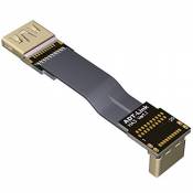 ADT-Link Plat Mince coudé HDMI 2.0 mâle/Femelle vers