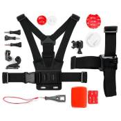 Kit d'accessoires 11 pcs pour Geonaute G-EYE 300, 500 et 700 Full HD - caméras de sport - idéal en Ski, Surf, Vtt...